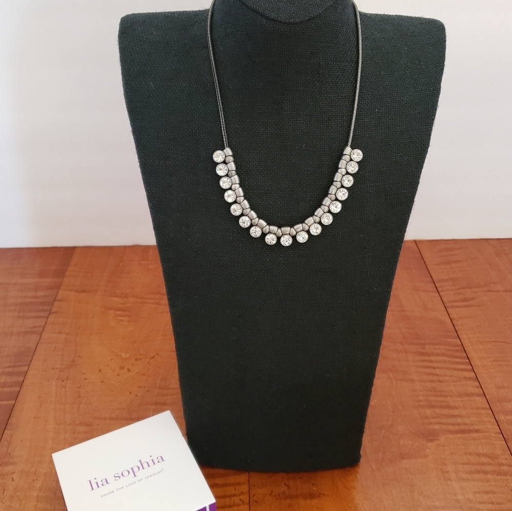 Lia Sophia Necklace, Silver Gray